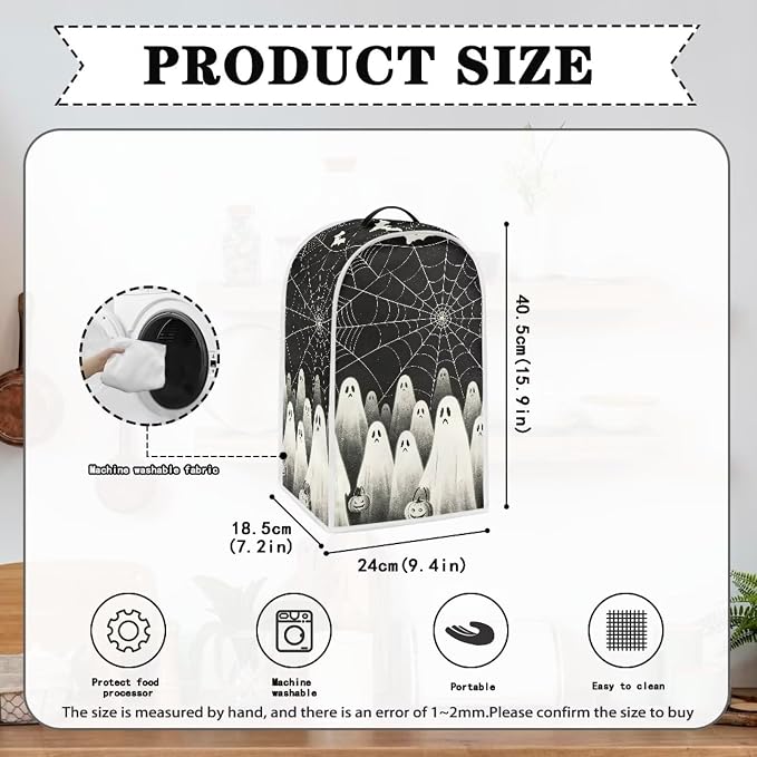 Web Ghost Blender Dust Cover, Anti Fingerprint Polyester Stand Mixer or Coffee - Image 6