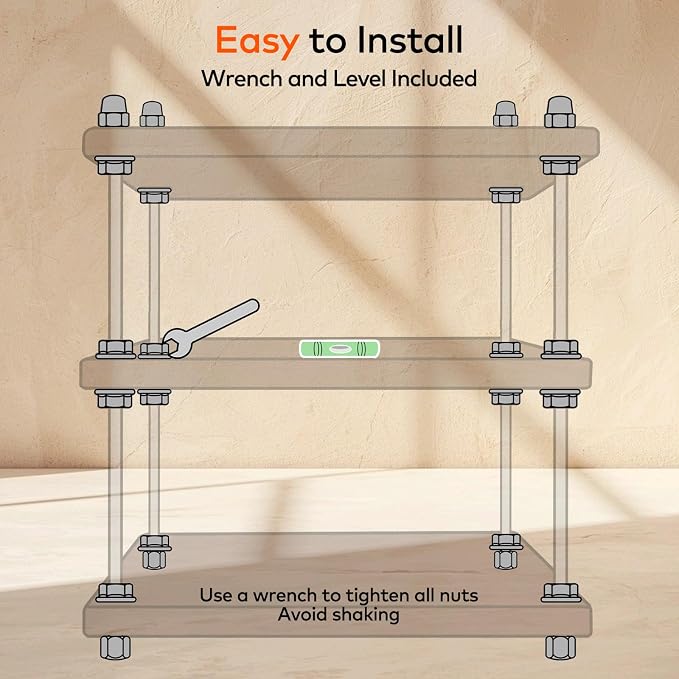 Ultra-Thick 24mm Solid Wood Coffee Station Organizer&Spice Rack - Image 8