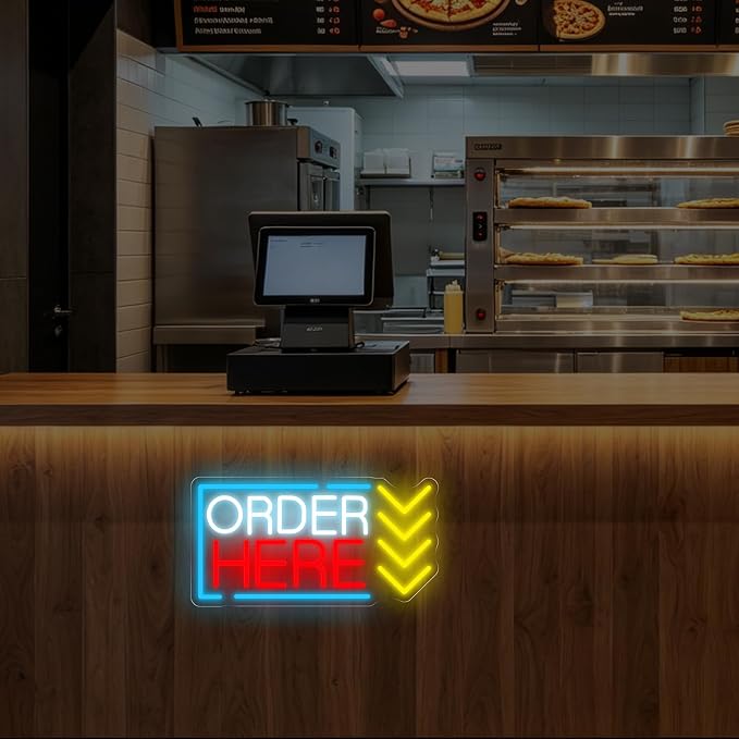Order Here Neon Sign Coffee Shop Opening Gift Restaurant Ordering Area LED - Image 5