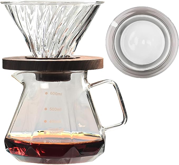 Upgrade Pour Over Coffee Maker - 20 OZ /600ML Borosilicate Glass Coffee Maker by COFISUKI