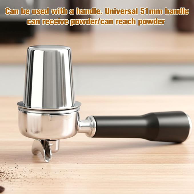 Coffee Dosing Cup 51mm Stainless Steel Coffee Bean Dosing Cup Coffees Grinder - Image 7