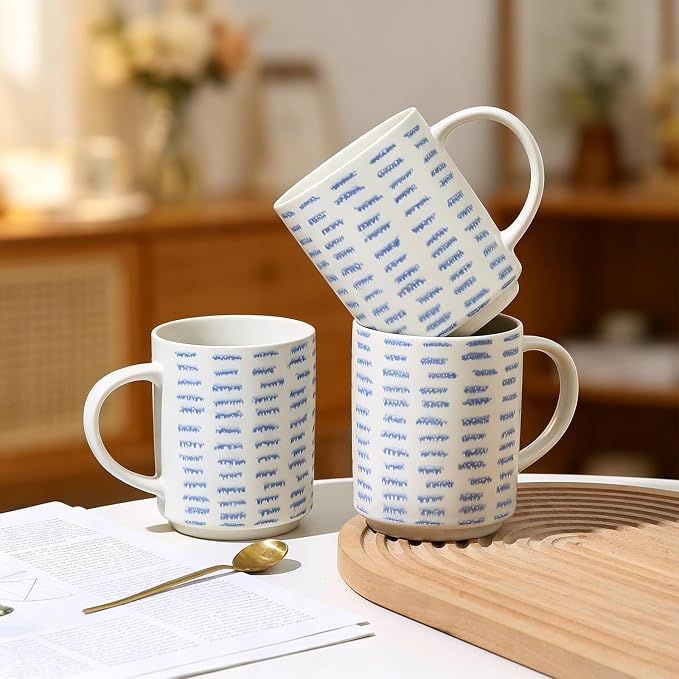 Coffee Mugs Set of 6, 17oz Ceramic Mugs - Image 8