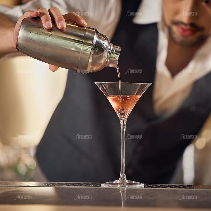 AUEAR, 12 oz/350ml Stainless Steel Cocktail Shaker Bottle Martini Drink - Image 6