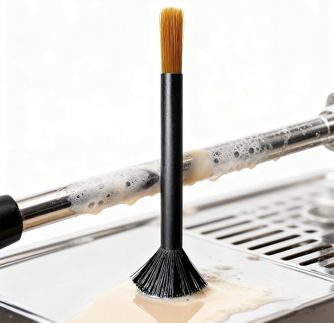 PMQEWZL Espresso Machine Cleaning Brush + Mini Dustpan Broom Set | Dual-Head - Image 4
