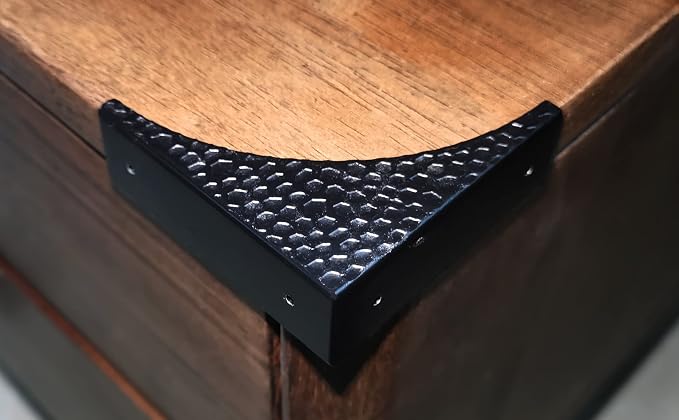 Black Metal Corner Guards Decorative Wood Funiture, 2.56'' Box Corner Protectors - Image 8