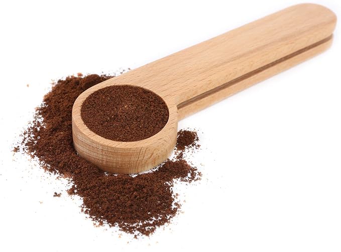 Wood Coffee Scoop with Bag Clip, Measuring Tea Coffee Bean Spoon Clip Gift - Image 8