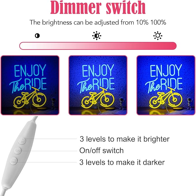 Enjoy The Ride Neon Sign, Gym Sign Fitness Neon Light, Motivational Sport - Image 6
