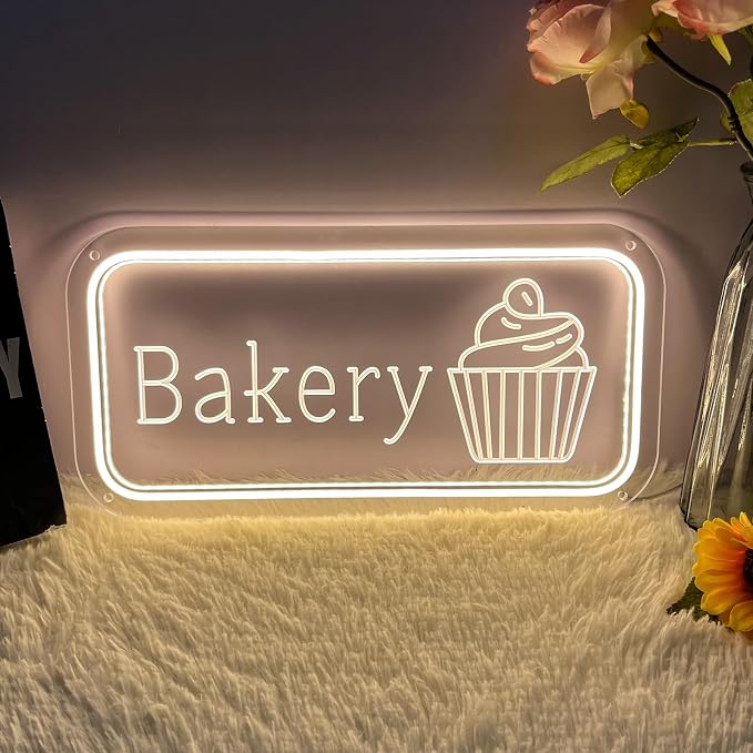 Bakery Neon Sign for Wall Decor Dimmable LED Neon Light Bakery Light Up Signs - Image 9