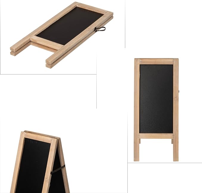 Vintiquewise 15-inch Wooden A-Frame Chalkboard Sign Double-Sided Menu Board - Image 6