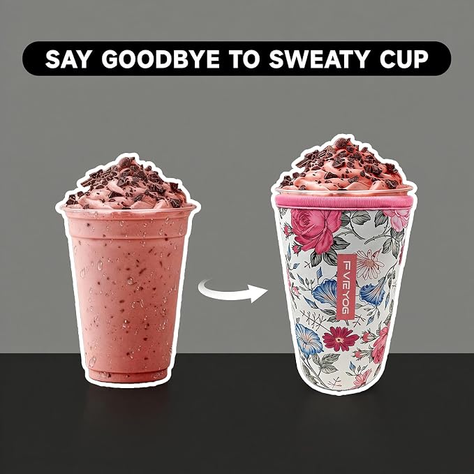 Reusable Insulated Neoprene Iced Coffee Sleeves - Image 3