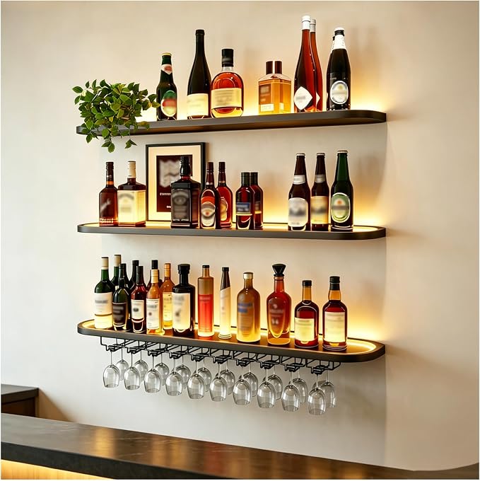Metal Wall Mount Wine Rack by Unknown
