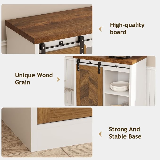 Catrimown Farmhouse Small Coffee Bar Cabinet - Image 6