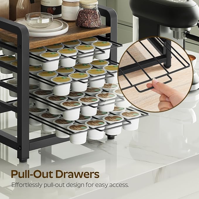 YATINEY Coffee Pod Drawer Holder, 4 Tier Organizer - Image 5