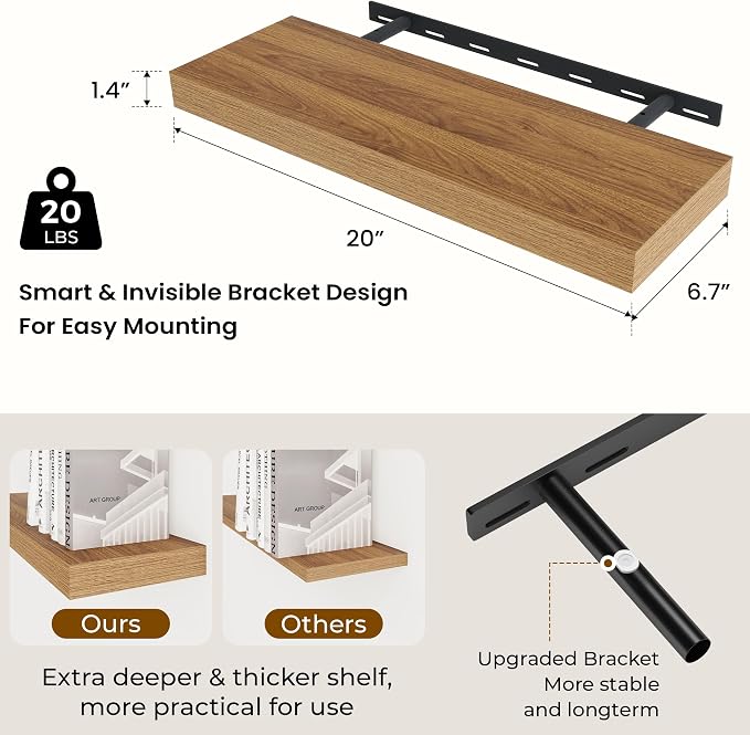 Dreamland 20 Inches Floating Shelves - Image 2