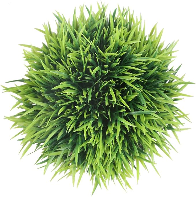 Mini Artificial Plants, Plastic Fake Green Grass Faux Greenery Topiary Shrubs - Image 7