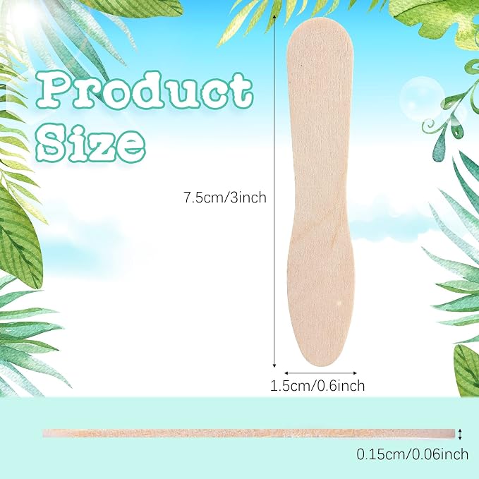 Skylety 4000 Pcs Wooden Ice Cream Spoon Bulk Mini Disposable Tasting Spoons Set - Image 2