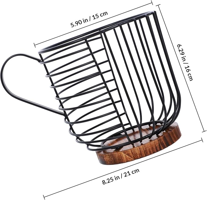 Cabilock Coffee Pod Holder Basket Iron Storage Organizer Metal Coffee Capsule - Image 2
