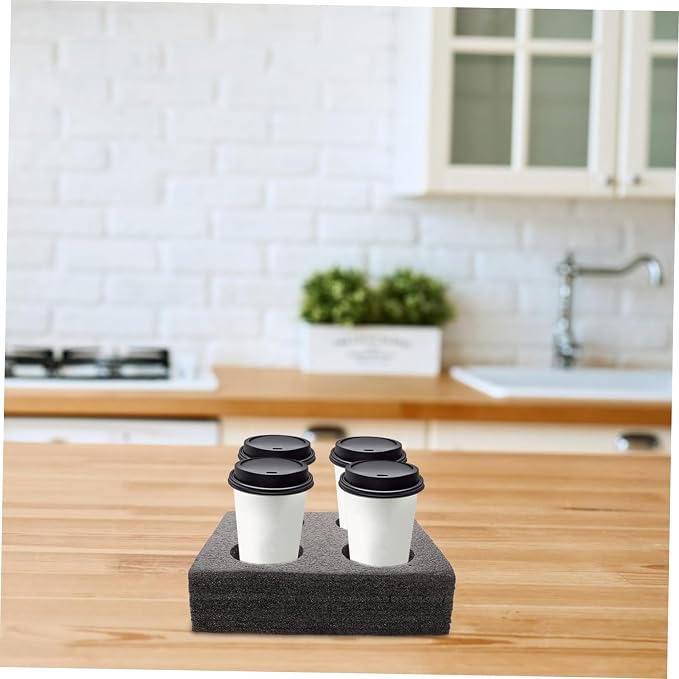 LIFKOME Takeout Coffee Cup Carrier Tray Portable Compartment Drink Holder - Image 3
