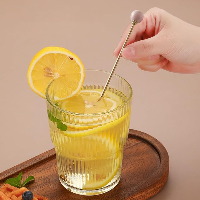 4PCS Stainless Steel Cocktail Swizzle Sticks Reusable Mixing Stirrers Coffee - Image 4
