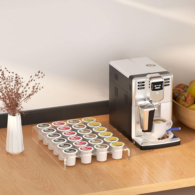 AITEE Acrylic K Cup Drawer Organizer, Hold 24 Coffee Capsules, K Cup Coffee Pod - Image 2