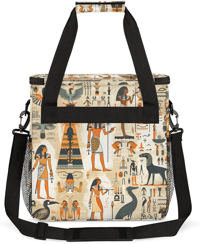 Ancient Egyptian Coffee Maker Carring Bag, Large Insulated Storage Organizer - Image 5
