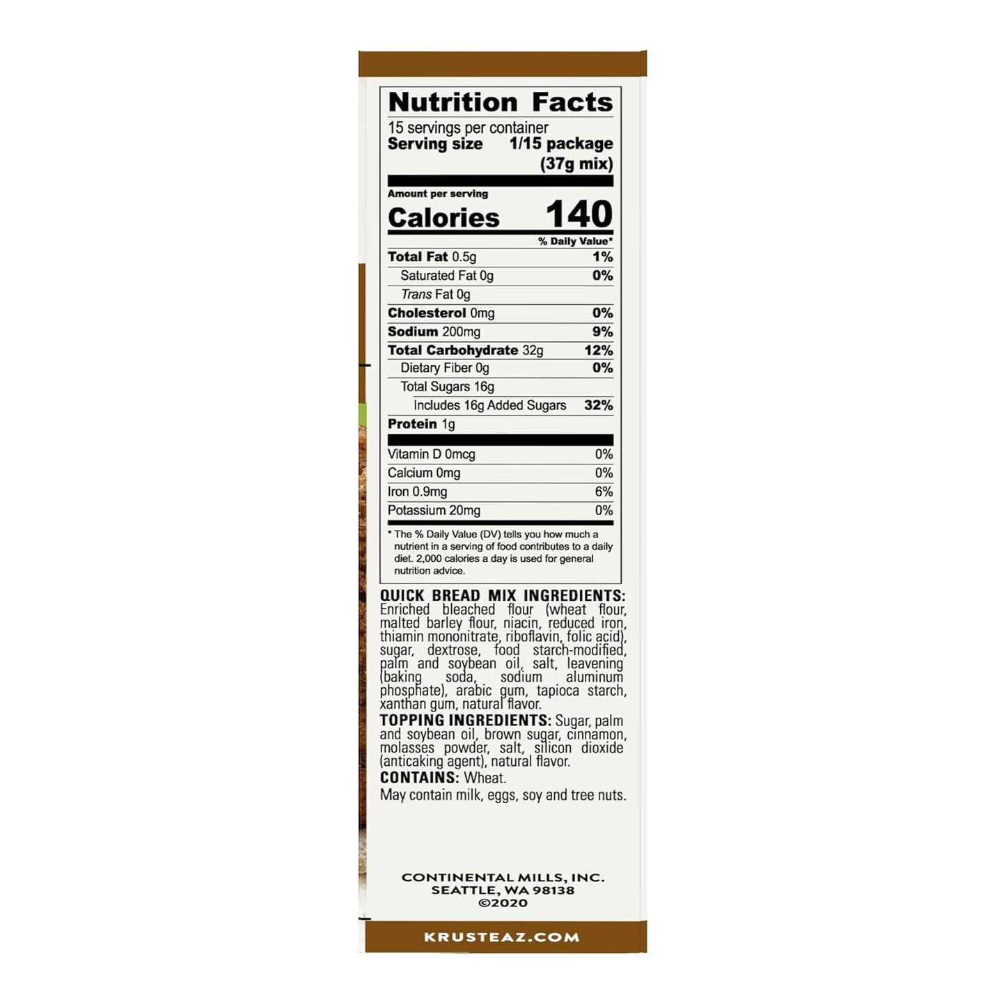 Krusteaz Cinnamon Swirl Quick Bread Mix, 19.5 Oz