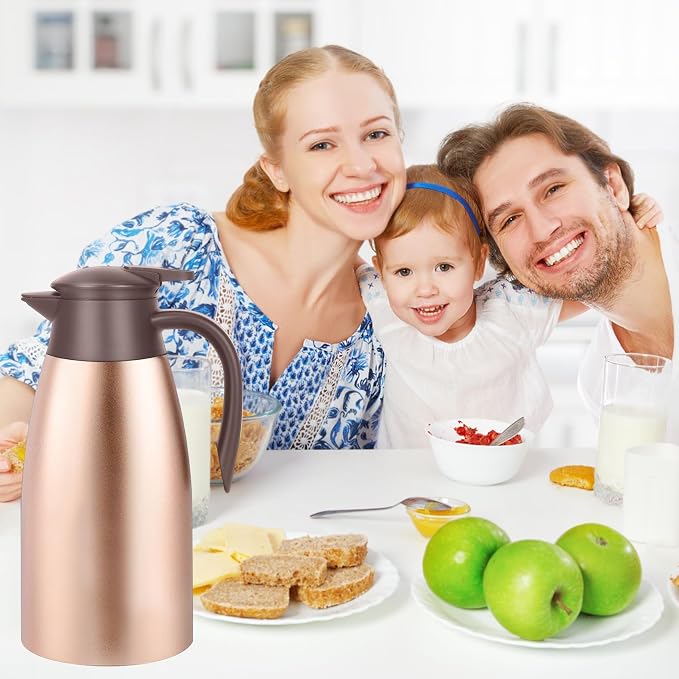 68oz Thermal Coffee Carafe, Stainless Steel Coffee Carafes - Image 6
