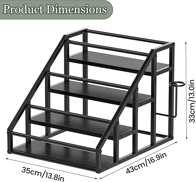 Coffee Syrup Rack Organizer, Spice Racks, Syrup Bottle Holder Stand - Image 3
