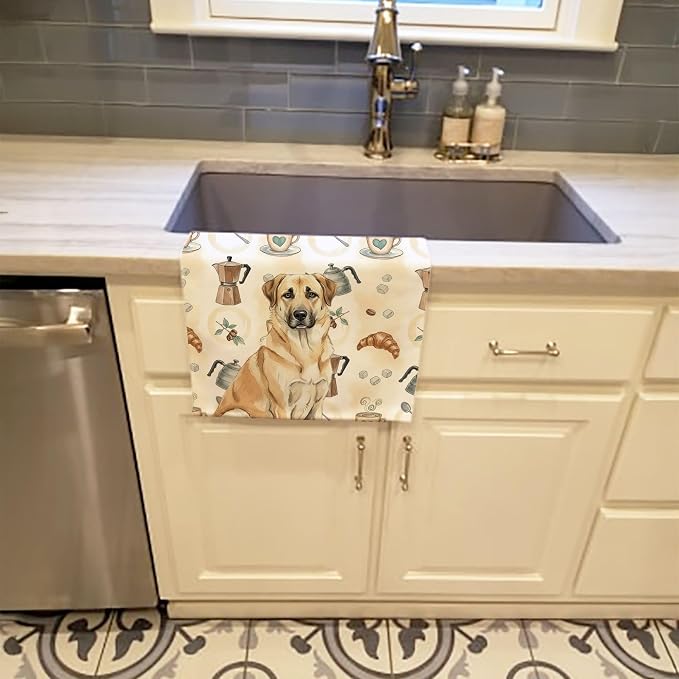 Caroline's Treasures Anatolian Shepherd Dog Coffee Bar Kitchen Towel Velour - Image 2