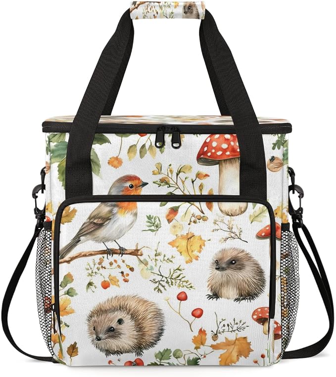 Hedgehog Mushroom Bird Coffee Machine Bag Compatible by BICUUZHI