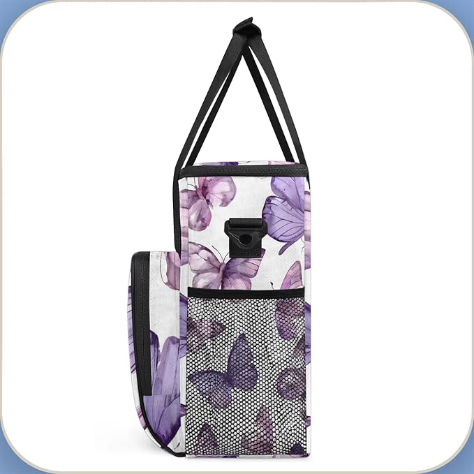 Butterfly Coffee Maker Carring Bag, Large Insulated Storage Organizer Case Tote - Image 4