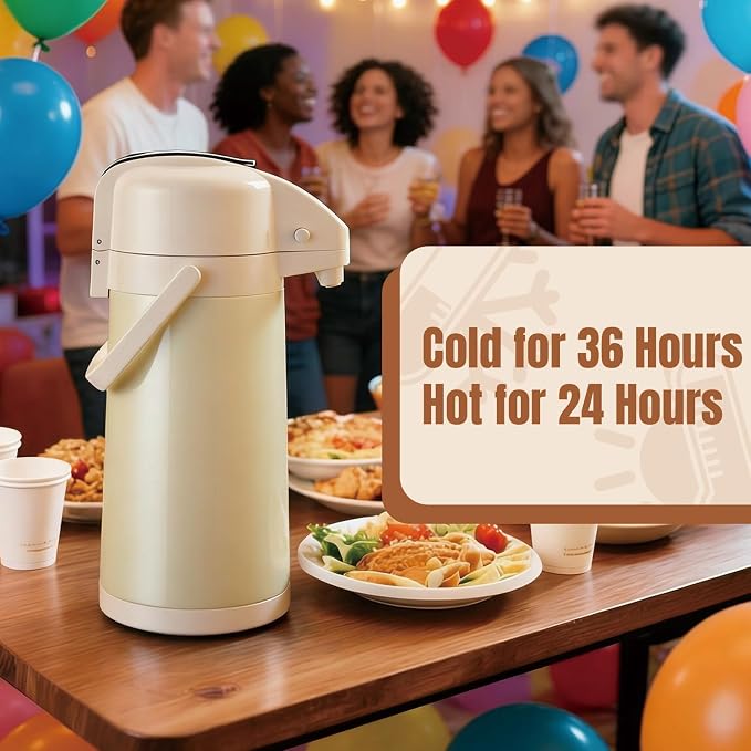 Upgraded Airpot Coffee Carafe - 84oz/2.5L Coffee Carafe - Image 6