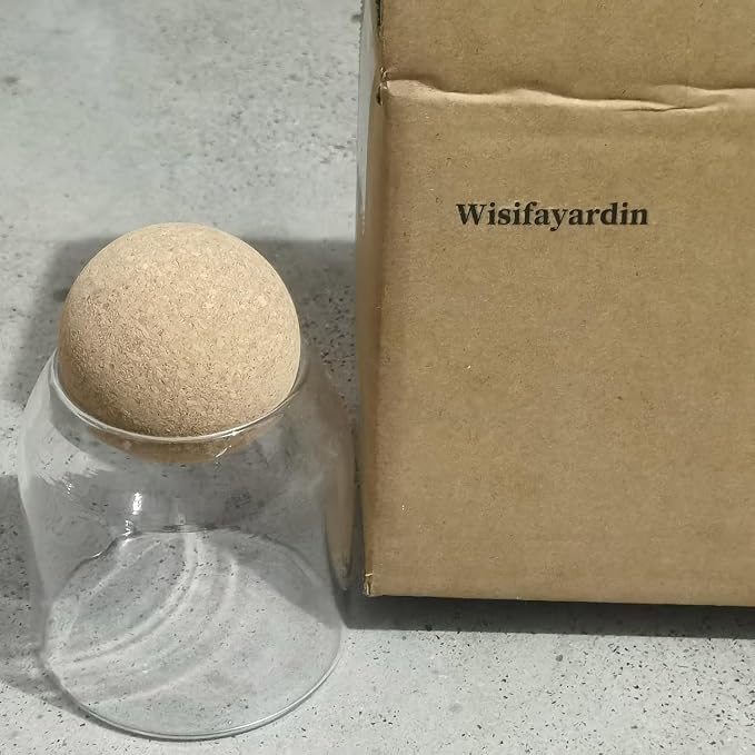 3 Pcs Glass Storage Jars, 480ML/16Oz | Airtight Cork Ball Lids, Glass Containers - Image 8