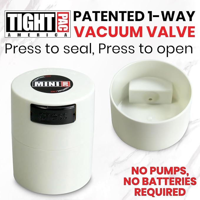 TIGHTPAC MINIVAC Portable Vacuum Seal Airtight Container – Keeps Coffee Beans - Image 3