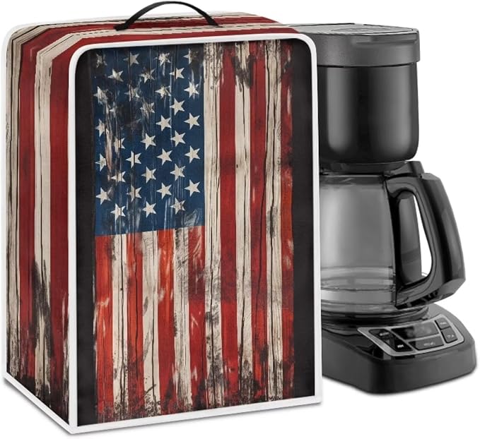 Old American Flag Coffee Maker Covers by Kathyboom