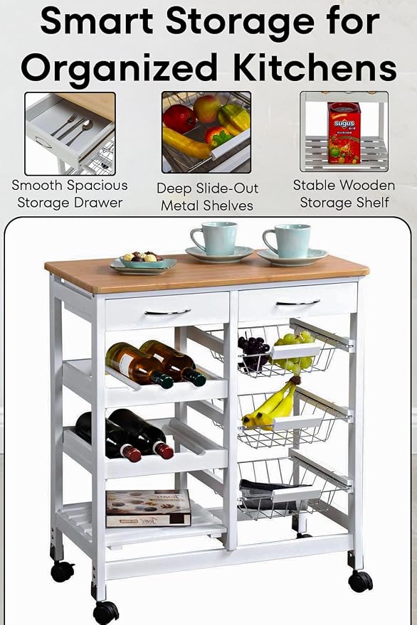 HYGRAD BUILT TO SURVIVE Kitchen Island Cart - Image 5