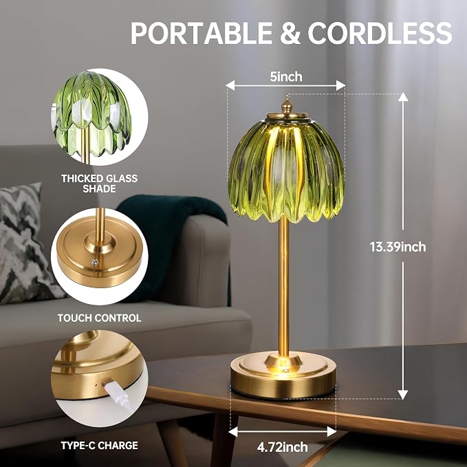 Shenmoyl Set of 2 Tulip Table Lamp - Image 8