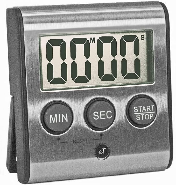 Elegant Digital Kitchen Timer Stainless Steel - Image 7