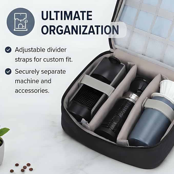 Espresso Machine Carry Bag, Travel Coffee Maker Organizer Bag - Image 9