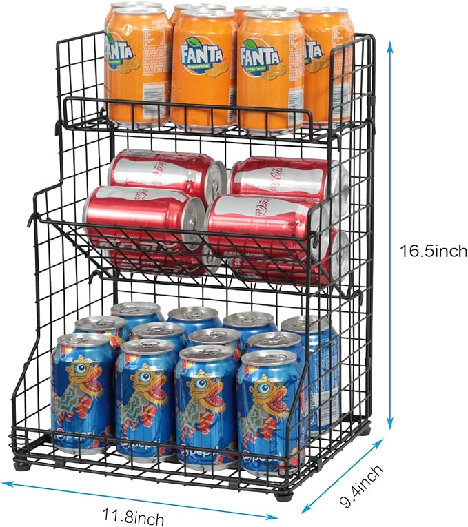 X-cosrack 3-Tier Snack Organizer Rack Bins - Image 3