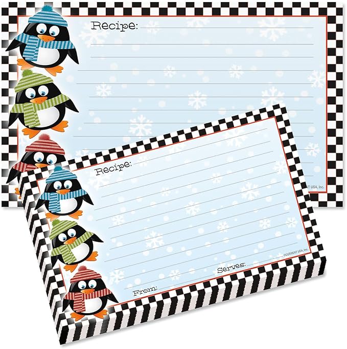 Current Penguin Holiday Recipe Cards by Current