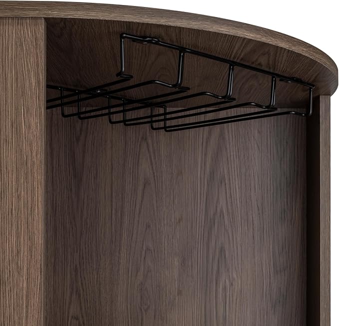 Tuhome Syrah Corner Bar Cabinet, Tall 71.1" Liquor Cabinet - Image 9