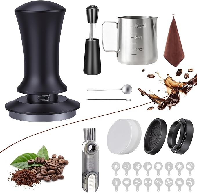 26 PCS Espresso Accessories Kit, Espresso Tamper Kit Coffee Tamper Set by GABTRUK