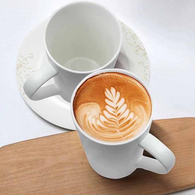 20oz Porcelain Coffee Mugs Set of 2, Large Tall Coffee Mugs - Image 4