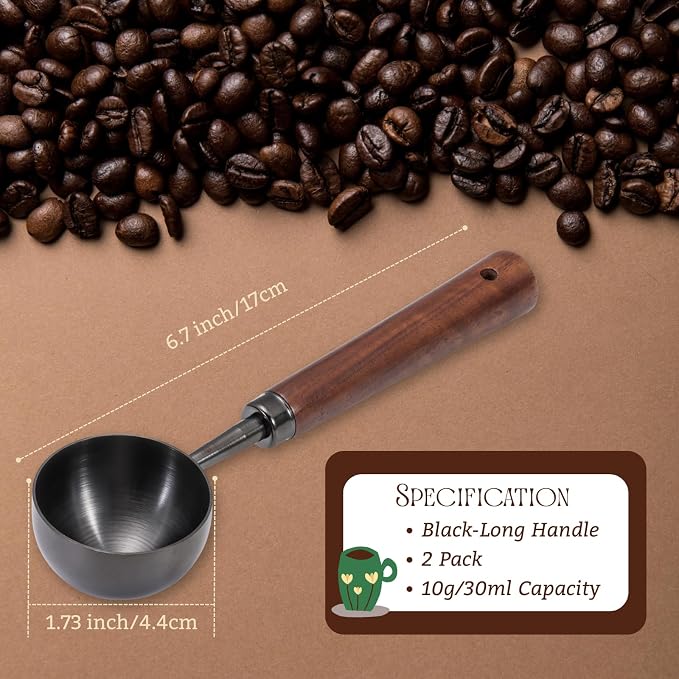 Vintage Coffee Scoop 10g/30ml Capacity 2pcs Retro 304 Stainless Steel Coffee - Image 6