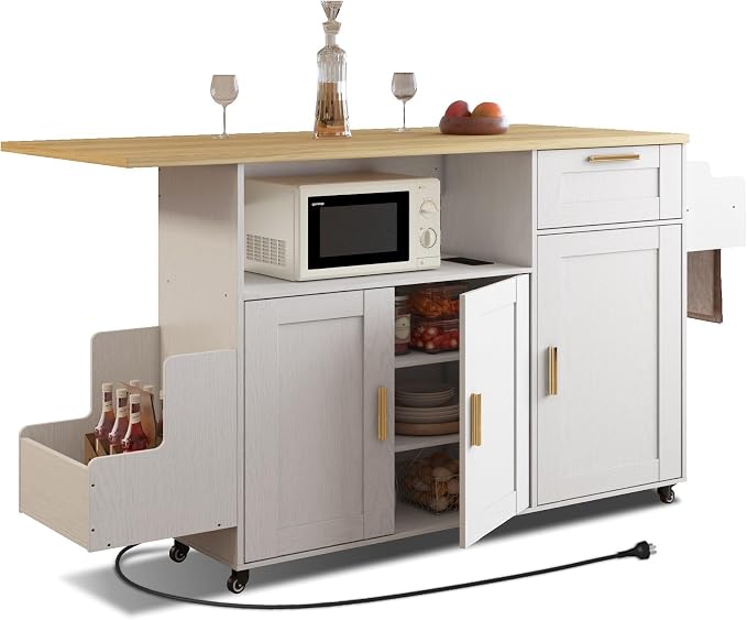 Rolling Mobile Kitchen Island by AstronApeFurniture
