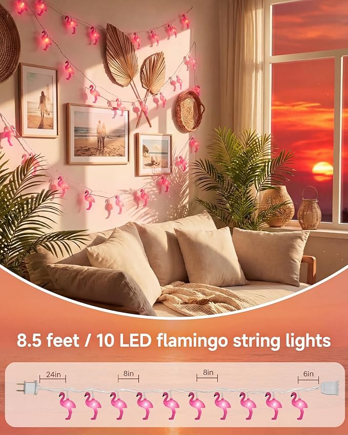 SUNSGNE Pink Flamingo Lights - Image 2