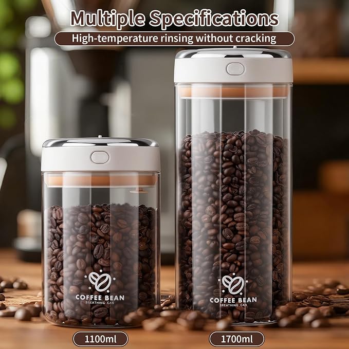 37oz Airtight Glass Coffee Canister - Image 8