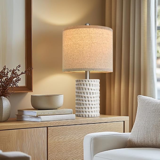 PORTRES 18.25" Modern Accent Ceramic Table Lamp Set of 2 - Image 5