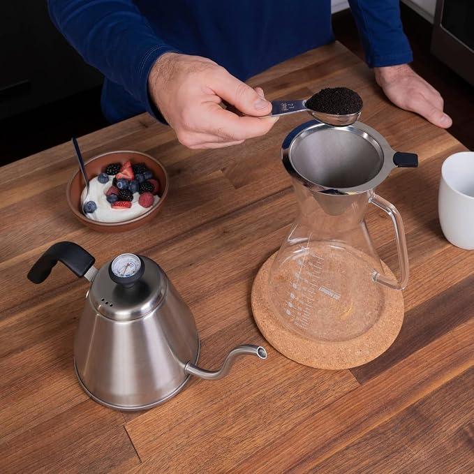 The London Sip Pour Over Coffee Maker Set, Includes Stainless Steel Gooseneck - Image 9